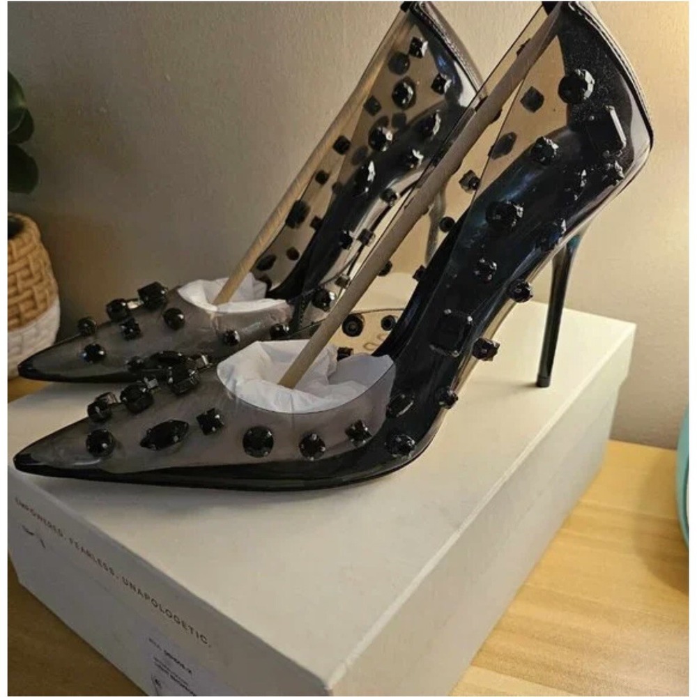 Good American Diamonds Forever Smoke Heel Shoes Sz 12 New W Box/Dust Bag RV $250 - Picture 7 of 8